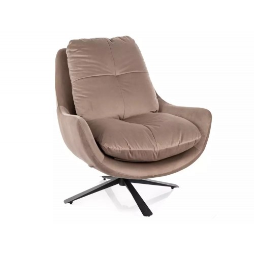 Samta atpūtas krēsls VIVIEN VELVET tumši bēšs